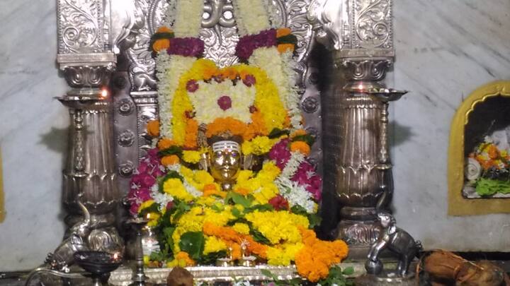 दरवर्षी श्रावणी सोमवारी भाविकांकडून फुलांची आरास केली जाते. जवळपास सातशे किलो फुलांचा वापर करून ही नयनरम्य अशी सजावट करण्यात आलीय. वीस कारागिरांनी सलग तीन दिवस परिश्रम घेऊन ही सुंदर कलाकृती सिद्धरामेश्वरांच्या चरणी अर्पण केलीय. 