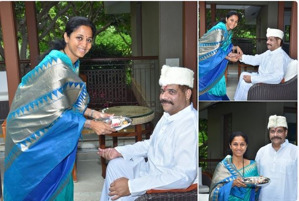 'भाऊ-बहिणीच्या पवित्र नात्याची आठवण करुन देणारा आजचा सण अर्थात रक्षाबंधन. या सणाच्या सर्वांनाच मनःपूर्वक शुभेच्छा.' असं ट्वीट सुप्रिया सुळेंनी केलं आहे