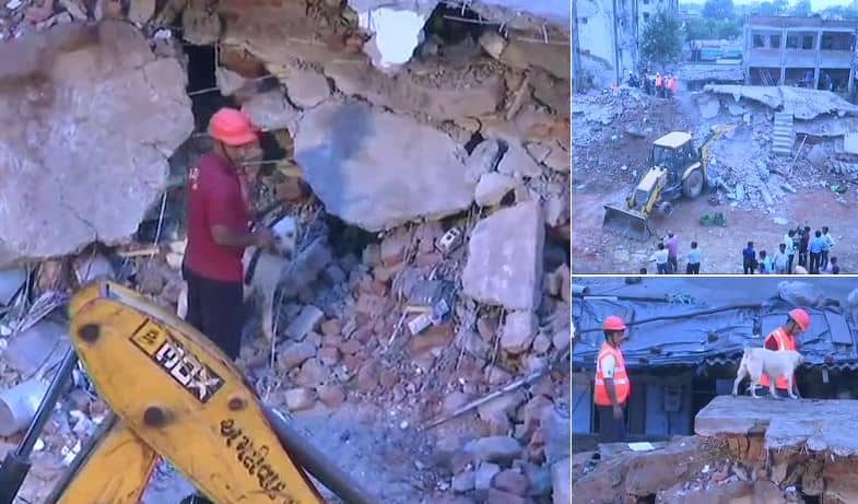 अहमदाबादेत चार मजली इमारत कोसळली! Four floor building collapsed in Ahmedabad latest updates अहमदाबादेत चार मजली इमारत कोसळली!