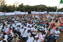 काँग्रेसच्या जनसंघर्ष यात्रेचा पुण्यात समारोप, लोकांचा चालू सभेतून काढता पाय