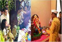 राजकीय नेत्यांच्या घरचे बाप्पा