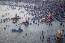 मुंबईतील गणेश विसर्जन सोहळ्याची विहंगम दृष्यं