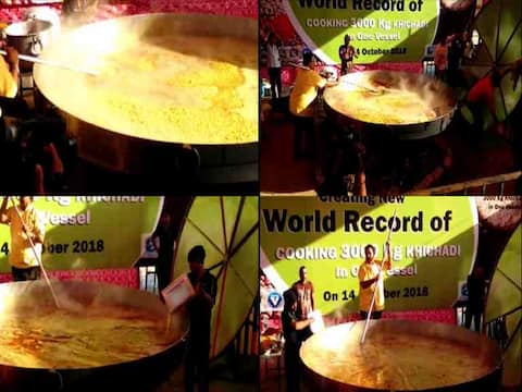 510 किलो वजनी कढई, 3000 किलो खिचडी, विष्णू मनोहरांचा विक्रम 510 किलो वजनी कढई, 3000 किलो खिचडी, विष्णू मनोहरांचा विक्रम