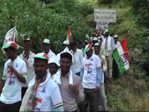 सातपुड्याच्या दरी-खोऱ्यातून काँग्रेसची महागाईविरोधात पदयात्रा