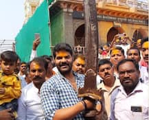 राणा दा जेजुरी गडावर, 42 किलोची खंडा तलवारही उचलली