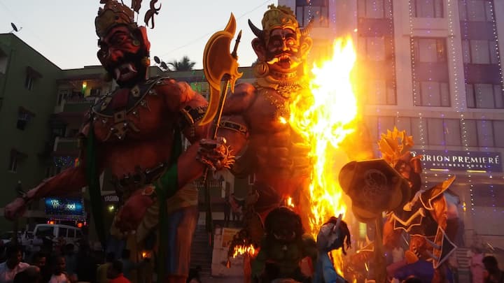 नरकासूर दहनाने गोव्यात दीपावलीची धूम सुरु झाली आहे.