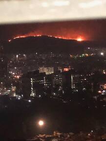 आरे कॉलनीच्या जंगलातील भीषण आगीची दृश्ये