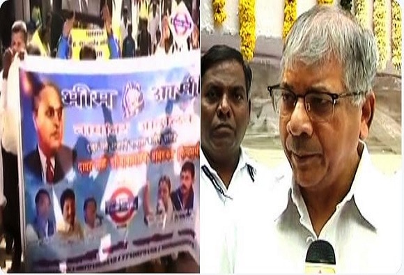 Bhim Army wants to rename Dadar station as ‘Dr Babasaheb Ambedkar Terminus’, Prakash Ambedkar opposes दादर स्टेशनच्या नामांतरासाठी भीम आर्मीचं आंदोलन, आंबेडकरांचा विरोध