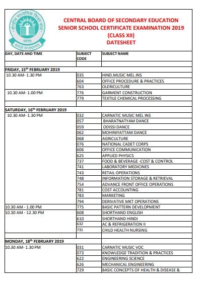 सीबीएसई 10वी, 12वी परीक्षांचे वेळापत्रक जाहीर