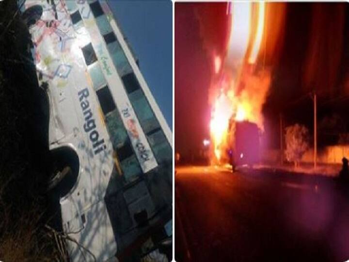 दक्षिणेत दोन वेगवेगळ्या अपघातात बीड-लातूरचे 78 भाविक बचावले Pilgrims in Beed Latur saved in two various accidents in South India दक्षिणेत दोन वेगवेगळ्या अपघातात बीड-लातूरचे 78 भाविक बचावले