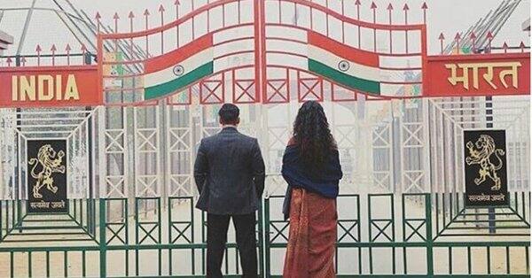 भारत चित्रपटाचं पहिलं पोस्टर, वाघा बॉर्डरवर सलमान खान आणि कतरिना कैफ