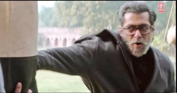 या लूकमध्ये सलमान खान एका वयस्कर व्यक्तिच्या भूमिकेत दिसतो.