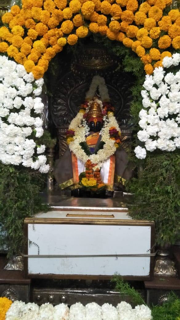 विठ्ठल रुक्मिणी गाभाऱ्यासह, चौखांबी व सोळखांबीमध्येही तिरंगी फुलांची सजावट करण्यात आली आहे. 