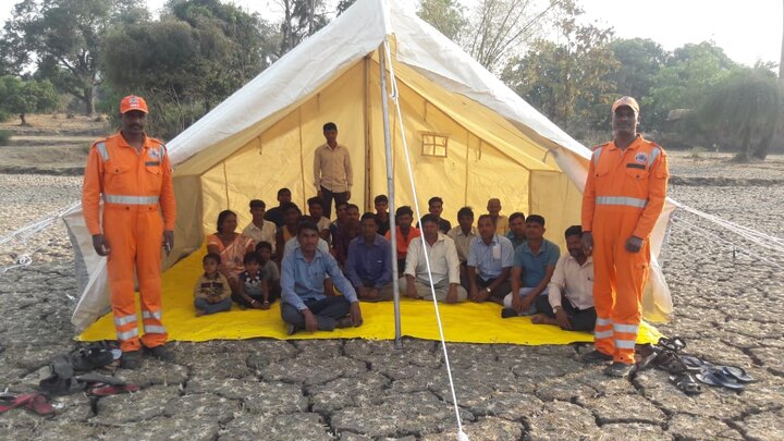 palghar earthquake : NDRF tents posted in affected areas पालघर भूकंपग्रस्त भागांत एनडीआरएफचे तंबू तैनात