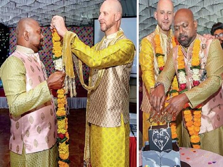 LGBT Wedding : Mumbai Hosts first Homosexual Marriage Reception post Supreme Court's decision सुप्रीम कोर्टाच्या निर्णयानंतर मुंबईत पहिली गे मॅरेज पार्टी