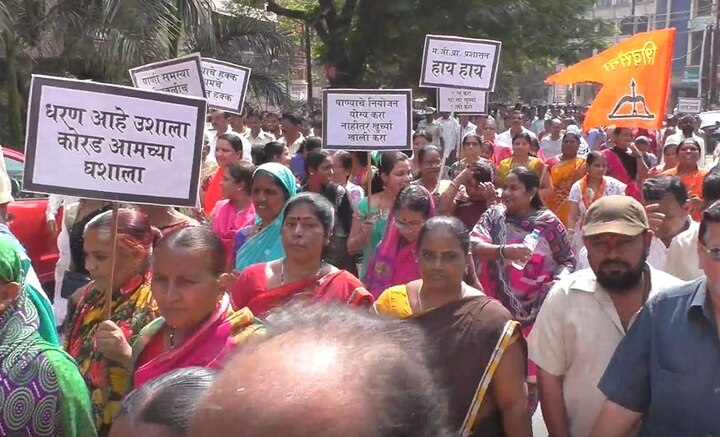 protest for dumping ground in kalyan कल्याणमध्ये कचरा डेपोविरोधात नागरिकांचा मोर्चा