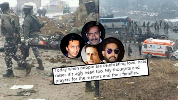 /bollywood celebrities sudden by terrorist attack on crpf soldiers in pulwama Pulwama terror attack : बॉलिवूडकरांनीही व्यक्त केला संताप