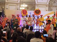 न्यूयॉर्कमधील भारतीय दूतावासात \'जय भवानी, जय शिवाजी\'चा जयघोष