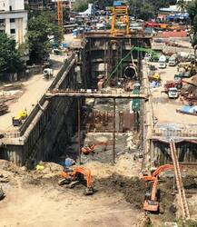 मुंबईच्या गर्भात मेट्रो 3 चं भव्यदिव्य बांधकाम