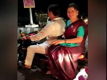 अमरावतीत खासदार-आमदार एकाच बाईकवर, निकालानंतरचा नवनीत कौर राणा यांचा व्हिडीओ व्हायरल
