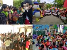 कुठे कार्टून्स, तर कुठे रेन डान्स, शाळेच्या पहिल्या दिवशी चिमुकल्यांचं अनोखं स्वागत