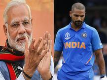 World Cup 2019 : दुखापतीमुळे वर्ल्डकपमधून बाहेर पडलेल्या शिखर धवनबाबत नरेंद्र मोदी म्हणतात...