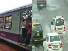 मुंबईत कोसळधार, लोकल वाहतूक 10 ते 20 मिनिटं उशिराने, रस्ते वाहतूकही मंदावली