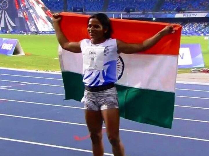 दुती चंदने इतिहास रचला, 100 मीटर शर्यतीच्या जागतिक स्पर्धेत सुवर्ण पदक Dutee Chand won gold in women's 100-metre sprint at the World University Games in Italy दुती चंदने इतिहास रचला, 100 मीटर शर्यतीच्या जागतिक स्पर्धेत सुवर्ण पदक