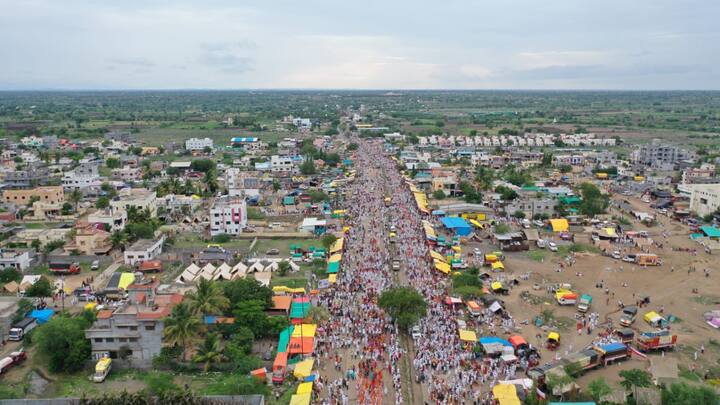 माउलीच्या दिंडीने पंढरपुरात प्रवेश केला त्यावेळचे विलोभनीय दृश्य