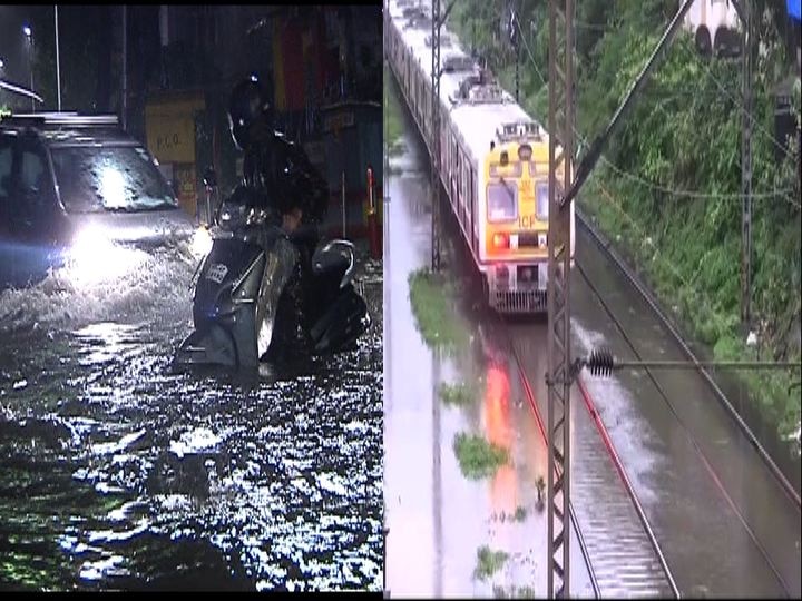 Heavy rainfall continues in Mumbai Water logging in Mumbai Mumbai Rains | मुंबईसह उपनगरात मुसळधार, सखल भागात पाणी साचलं, येत्या 24 तासात मुसळधार पावसाचा अंदाज