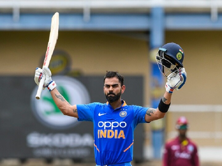 INDvsWI, Virat kohli  hits 42nd century against west indies in ODI INDvsWI : विराटने झळकावलं वन डेतील 42 वं शतक, पाकिस्तानच्या जावेद मियाँदादलाही टाकलं मागे