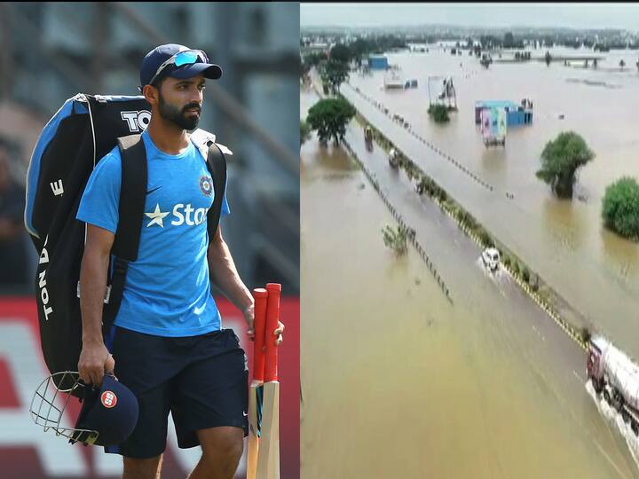 Ajinkya rahane helping flood affected in sangli kolhapur - appeal for help आपण सर्वजण सांगली, कोल्हापुरातील पूरग्रस्तांच्या पाठीशी उभे राहूया, अजिंक्य रहाणेचं भावनिक ट्वीट
