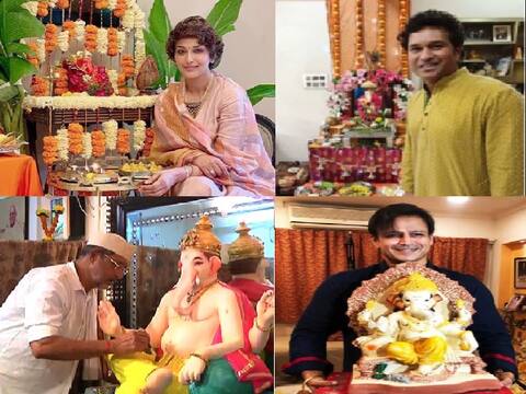 गणपती बाप्पा मोरया... क्रिकेटर आणि सेलिब्रिटींच्या घरी बाप्पाचे उत्साहात स्वागत गणपती बाप्पा मोरया... क्रिकेटर आणि सेलिब्रिटींच्या घरी बाप्पाचे उत्साहात स्वागत