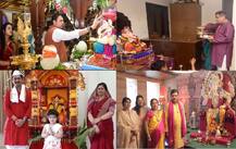 राजकीय नेत्यांच्या घरीही अवतरले गणराज, नेते बाप्पाचरणी लीन