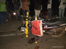 दिवाळीच्या दिवशी भिवंडी -वाडा रस्त्यावर खड्डयांमुळे दुचाकीस्वाराचा बळी