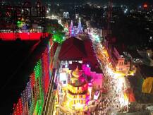 कार्तिकी एकादशीनिमित्त विठ्ठल-रुक्मिणी मंदिरावर आकर्षक विद्युत रोषणाई