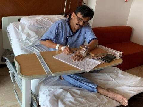 उद्धव ठाकरे, शरद पवार संजय राऊत यांच्या भेटीला, राऊतांना उद्या डिस्चार्ज मिळणार उद्धव ठाकरे, शरद पवार संजय राऊत यांच्या भेटीला, राऊतांना उद्या डिस्चार्ज मिळणार