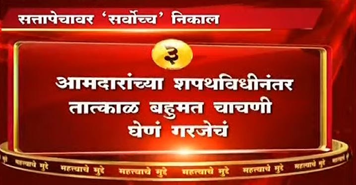 विधानसभा अध्यक्षांच्या निवडीची गरज नसल्याचंही सुप्रीम कोर्टाने स्पष्ट केलं. 