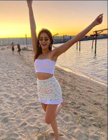 हा फोटो शेअर करताना अनन्याने लिहिलं आहे की, 'सात समंदर पार'. (Photo Credit: @ananyapanday Instagram)