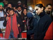 #JNU Attack जेएनयूमध्ये शांतपणे कन्हैय्या कुमारचं भाषण आणि आझादीच्या घोषणा ऐकत होती दीपिका पादुकोण; पाहा फोटो