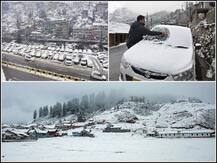 उत्तर भारतात जोरदार बर्फवृष्टी; परिसरात बर्फाची चादर, पर्यटक खुश