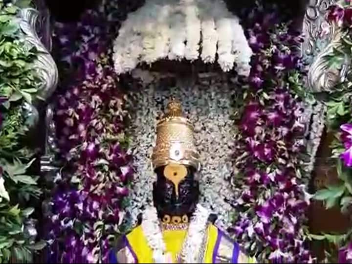 वसंत पंचमी असल्याने श्री विठ्ठल आणि रुक्मिणी मातेच्या मूर्तीवर गुलालाची उधळण करण्यात आली. 