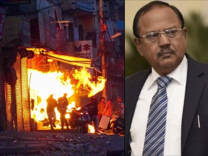 Delhi Riots, Delhi Violence - NSA Ajit Doval reviews the security situation in North-East Delhi Delhi Riots | हिंसाचारग्रस्त भागात शूट अॅट साईटचे आदेश, डोवाल यांच्याकडून परिस्थितीचा आढावा
