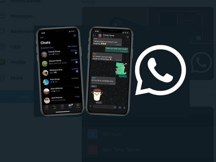 Finally Whatsapp users will get dark mode feature Whatsapp Dark mode : व्हॉट्सअॅपचं नवं डार्क मोड फिचर लॉन्च; असं करा अपडेट