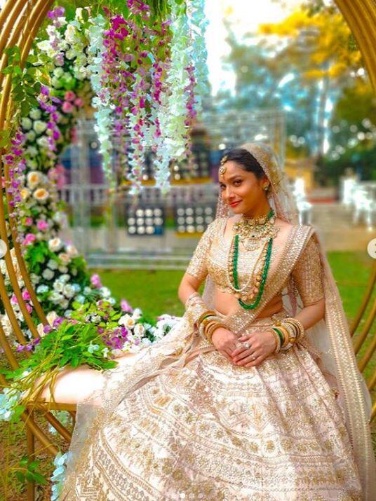 अंकिताचे हे फोटो लग्नाचे नसून 'बागी 3'च्या सेटवरील आहेत. (Photo Credit: Manav Manglani)