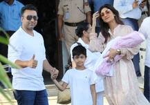 PHOTO : शिल्पा शेट्टी पहिल्यांदाच मुलीसोबत कॅमेऱ्यासमोर; पाहा फोटो