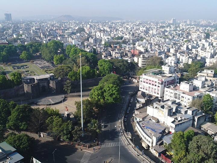 पुण्यातील शनिवारवाडा परिसरातलं दृश्य