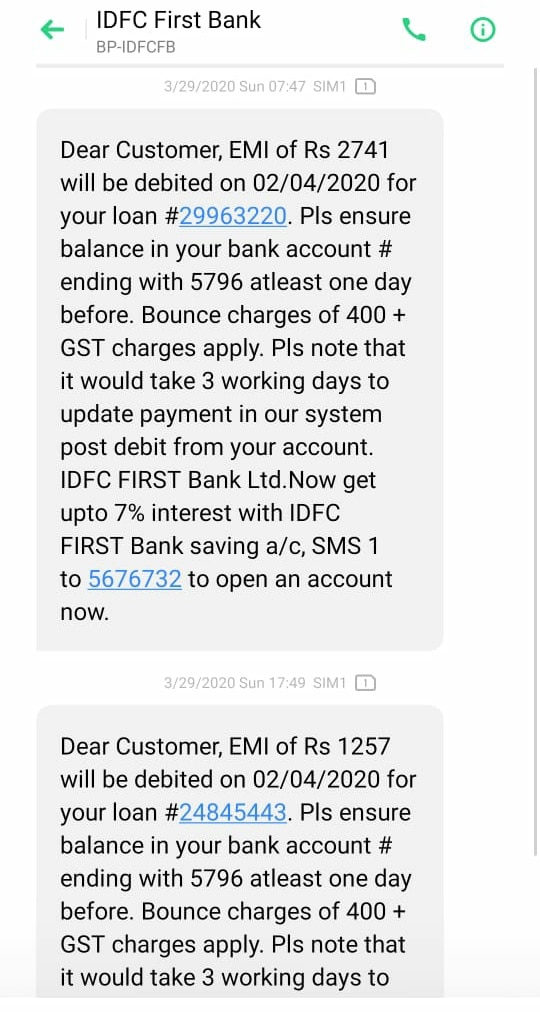 ग्राहकांचा गोंधळ! RBI कडून तीन महिने कर्जाचे हफ्ते न फेडण्याची मुभा; तरीही कर्जदारांना हफ्त्यांसाठी बँकांचे मेसेज