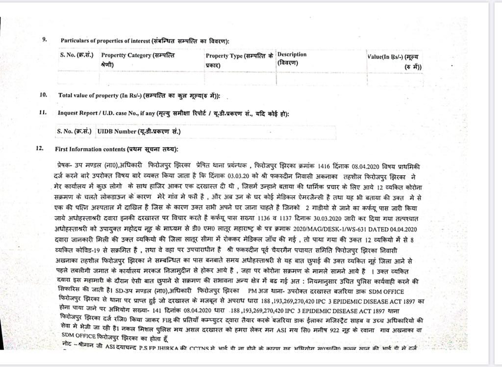 Coronavirus | मला फसवलं, 12 तब्लिगींसाठी फसवून पत्र घेतलं, तहसीलदारांची तक्रार