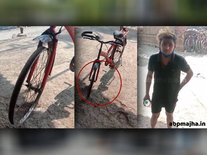 young man has started his journey on bicycle to get home at delhi in Lockdown लॉकडाऊन 2 : विनाटायरच्या सायकलवरुन तरुण दिल्लीच्या दिशेने; 1500 किलोमीटरचा खडतर प्रवास